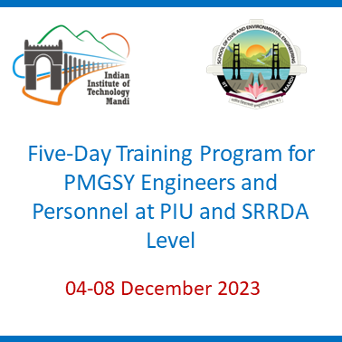 Five-Day Training Program for PMGSY Engineers and Personnel at PIU and SRRDA Level